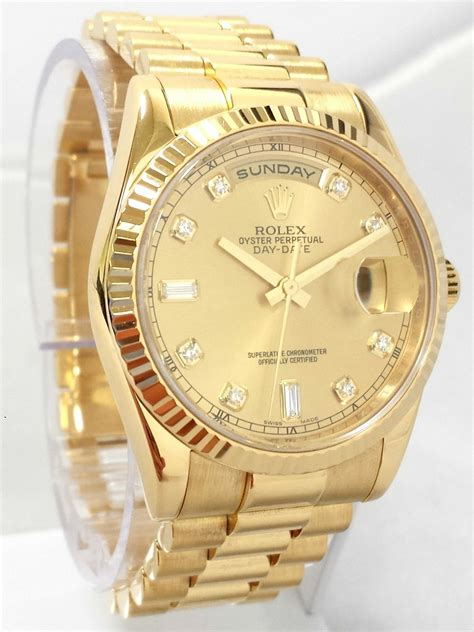 rolex gold day date for sale|rolex day date 41mm gold.